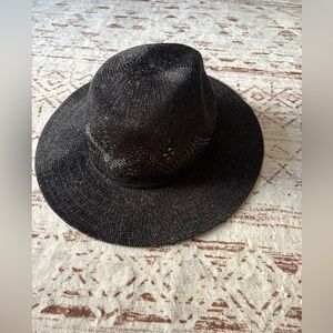 Free People woven black hat